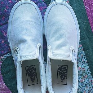 Vans classic white loafers